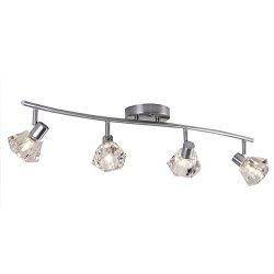 Catalina Lighting 4-Light 29.92″ Brushed Nickel Dimmable Fixed Track Light Kit, 19530-000