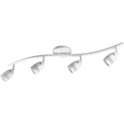 Progress Lighting P6163-30WB 4-Light Wavy Wall/Ceiling Mount Directional, White