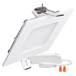 B-right 6W 4-inch Dimmable Square LED Panel Light Ultra-thin 480lm 4000K Daylight White LED Rece ...