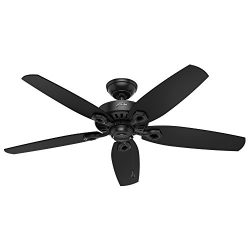 Hunter Fan Company 53294 52″ Builder Elite Damp Ceiling Fan, Matte Black