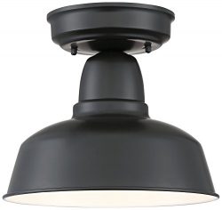 Urban Barn 10 1/4″ Wide Black Outdoor Ceiling Light