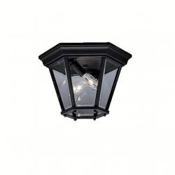 Kichler Lighting 2 Light Incandescent Outdoor Ceiling Fixture in Black Finish- 9850BK