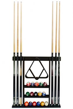 Flintar Wall Cue Rack, Stylish Premium Billiard Pool Cue Stick holder, Made of Solid Hardwood, N ...