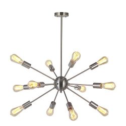 Modern Sputnik Chandelier Lighting 12 Lights Italian Designed Pendant Lighting Mid-Century Ceili ...