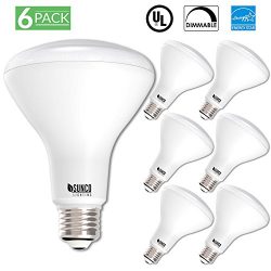 Sunco Lighting 6 Pack BR30 LED Light Bulb 11 Watt (65 Equivalent) Flood Dimmable 2700K Kelvin So ...