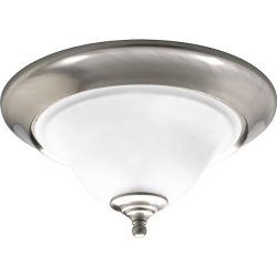 Progress Lighting P3476-09 2-Light Close-To-Ceiling Fixture, Brushed Nickel