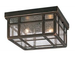 J du J Sierra Craftsman 10 1/2″W Outdoor Ceiling Light