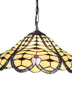 HJL- Tiffany Glass Pendent Lights with 2 Lights in Heart Pattern , 110-120v