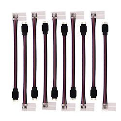iCreating 10PCS LED 5050 RGB Strip Light Connector 4 Pin Conductor 10 mm Wide Strip to Controlle ...