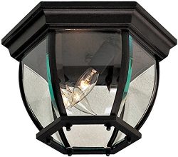 Minka Lavery Outdoor Ceiling Lighting 71174-66, Flush Mount, 120 Watts, Black