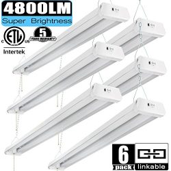 Linkable LED Shop Light 4ft 42W 5000K 4800LM Super Bright, cETLus Certified, Garage Lighting Fix ...