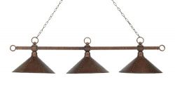 Elk 182-Ac-M2 Designer Classics 3-Light Billiard Light, 14-1/2-Inch, Antique Copper With Hand Ha ...