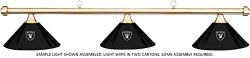 NFL Oakland Raiders Black Metal Shade & Brass Bar Billiard Pool Table Light