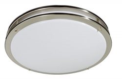 (Bulbs Included) Select Lighting 17 inch Close to Ceiling Light Fixture | Satin Nickel Circle Li ...