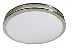 Select Lighting 15 inch Close to Ceiling Light Fixture | Satin Nickel Circle Light | 2x18W GU Ma ...