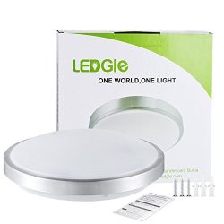 Ledgle 25W LED Ceiling Lights, 13.6in, 220W Incandescent Bulbs Equivalent, 1800lm, Lighting for  ...