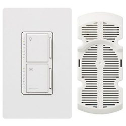 Lutron MA-LFQHW-WH Maestro Fan Control and Dimmer Kit, White