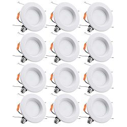 TORCHSTAR 15W 6inch Wet Location CRI90+ Dimmable 90W Equivalent Retrofit LED Recessed Lighting F ...