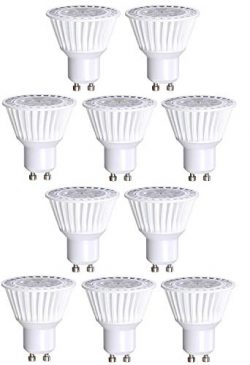 10 Pack Bioluz LED GU10 LED Bulbs 50W Halogen Replacement Dimmable 6.5w 3000K 120v UL Listed (Pa ...