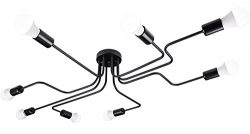 Ceiling Light Fixture Industrial Metal Flush Mount Light Ceiling Lamp with 8 Lights for Dining R ...