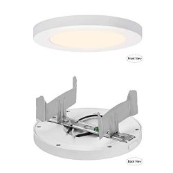 AVANLO Super Slim 0.5 Inch Thickness 5 Inch LED Ceiling Light Fixture, 120V 4000K 360lm 6W(40W E ...