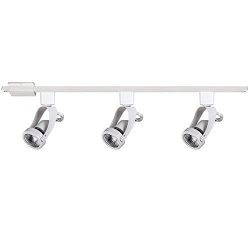 WAC Lighting Track CI-HTK-104/3-BK GU10 Three Light Track Lighting Kit in White Finish