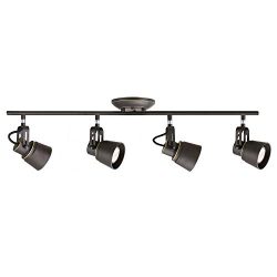 4 Lights Industrial Vintage Semi-Flush Ceiling Light Modern Spotlight Track Lighting Oil Rubbed  ...