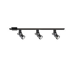 WAC Lighting Track CI-HTK-104/3-BK GU10 Three Light Track Lighting Kit in Black Finish