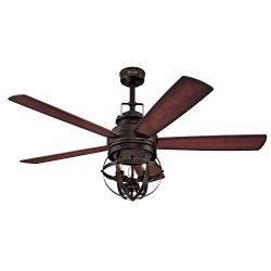 Westinghouse 7217100 Stella Mira 52-Inch Oil Rubbed Bronze Indoor Ceiling Fan, LED Light Kit, Re ...