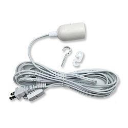 12′ Hanging Lantern Cord with On/Off Switch by Whirled Planet (White) UL Listed