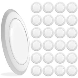 Sunco Lighting 24 Pack 5/6 Inch Disk Flush Mount Recessed Retrofit Kit LED Ceiling Light Fixture ...