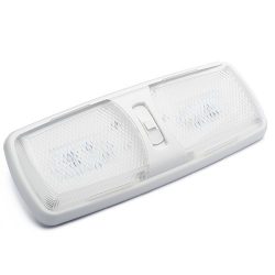 Lumitronics Designer Double LED Dome Light with 3-Way Switch and Removable Lenses. Interior Repl ...