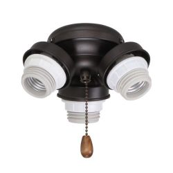 Emerson F330 3 Light Turtle Fitter Ceiling Fan Light Kit, Oil Rubbed Bronze