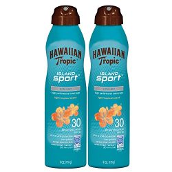 Hawaiian Tropic Sunscreen Island Sport Broad Spectrum Sunscreen Spray, SPF 30, 6 Ounce – T ...
