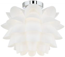 Possini Euro Design White Flower 15 3/4″ Wide Ceiling Light