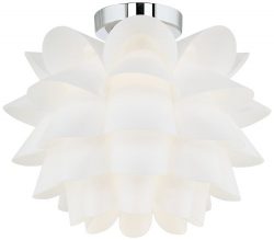 Possini Euro Design White Flower 15 3/4″ Wide Ceiling Light