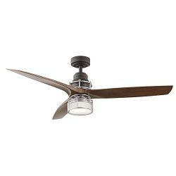 KICHLER 54-in Satin Natural Bronze with Brushed Nickel Accents LED Indoor Downrod Mount Ceiling  ...