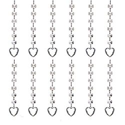 12pcs Acrylic Crystal Diamond with Connect Rings Beaded Curtains, Bead Strands Chain Tree Garlan ...