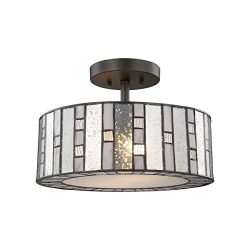 Elk Lighting 70213/2 Close-to-Ceiling-Light-fixtures, Bronze