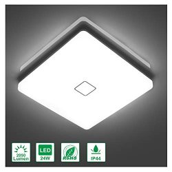 Airand 5000K LED Ceiling Light Flush Mount 24W 12.6 inch Square LED Ceiling Lamp with 240Pcs LED ...