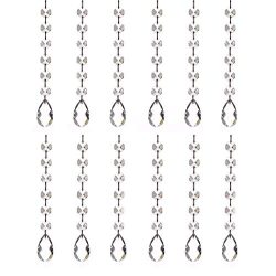 12pcs Acrylic Crystal Diamond with Connect Rings Beaded Curtains, Bead Strands Chain Tree Garlan ...