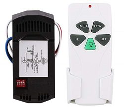 Eogifee Universal Ceiling Fan Remote Control and Receiver Kit Replacement of Hampton Bay Harbor  ...