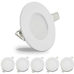 5 Pack Leisure LED RV Boat Recessed Ceiling Light 240 Lumen Super Slim LED Panel Light DC 12V 3. ...