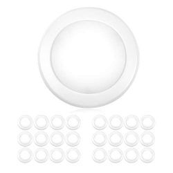 Parmida (24 Pack) 5/6” Dimmable LED Disk Light Flush Mount Recessed Retrofit Ceiling Lights, 15W ...