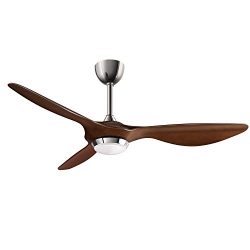 reiga 52-in Ceiling Fan with LED Light Kit Remote Control Modern Blades Noiseless Reversible Mot ...