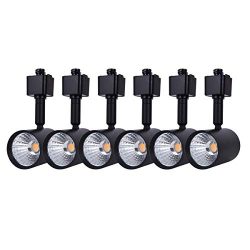 mirrea 6 Pack LED Track Lighting Heads Compatible with Single Circuit H Type Track Lighting Rail ...