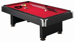 Mizerak Donovan II 8′ Billiard Table with 2 Cues, Set of Billiard Balls, Triangle Brush an ...