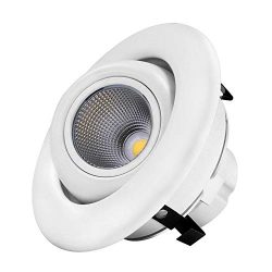 Sun & Star 10W 4-inch Dimmable Gimbal LED Recessed Lighting Fixture, Directional Retrofit Do ...