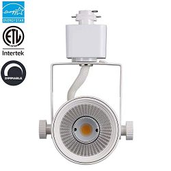 LED Track Lighting Head 8W 600LM 3000K, CRI90+ Warm White Dimmable Adjustable Tilt Angle 90° Fix ...