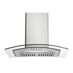 Zuhne Chorus 30 inch Kitchen Wall Mount Ducted/Ductless Stainless Steel Range Hood or Stove Vent ...